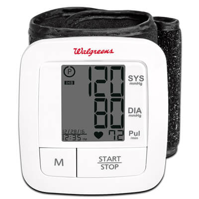 Blood Pressure Monitor, Wrist Accurate Automatic High Blood Pressure  Monitors, White
